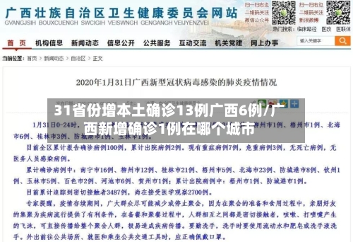 31省份增本土确诊13例广西6例/广西新增确诊1例在哪个城市