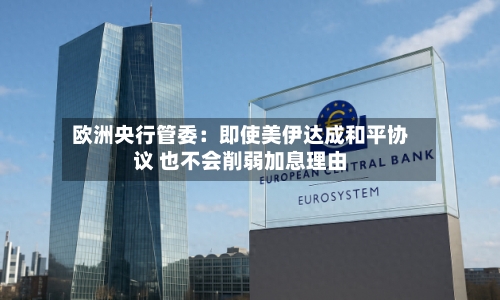 欧洲央行管委:即使美伊达成和平协议 也不会削弱加息理由-第2张图片