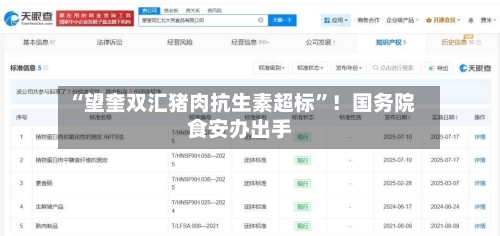 “望奎双汇猪肉抗生素超标”！国务院食安办出手-第3张图片