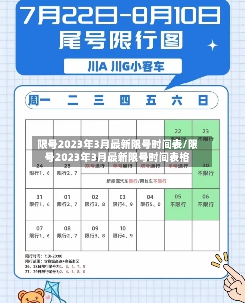限号2023年3月最新限号时间表/限号2023年3月最新限号时间表格-第2张图片