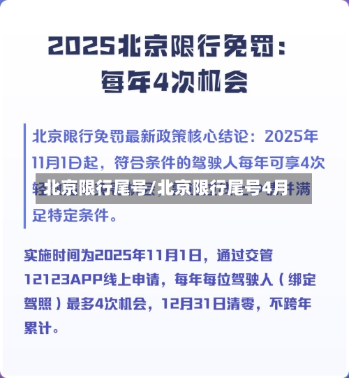 北京限行尾号/北京限行尾号4月-第2张图片