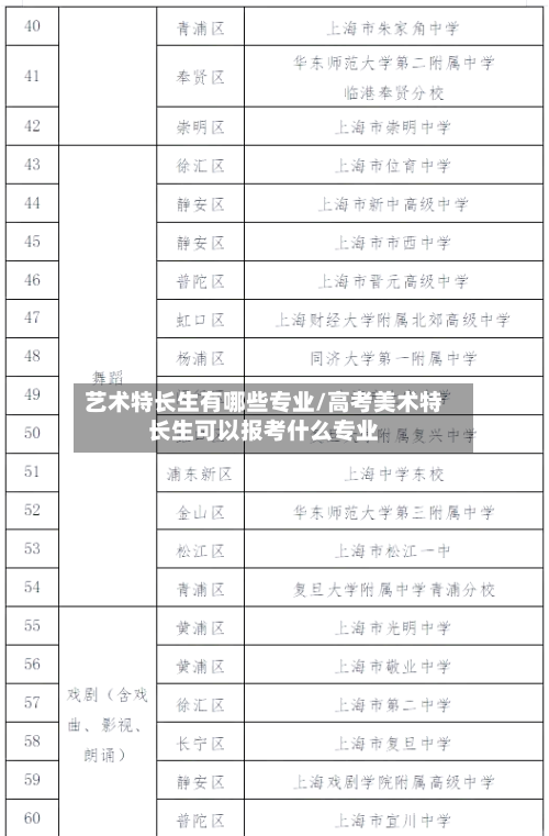 艺术特长生有哪些专业/高考美术特长生可以报考什么专业