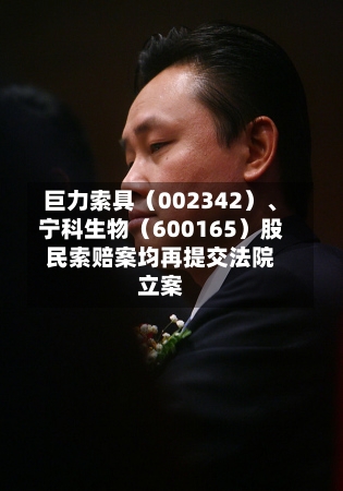 巨力索具（002342）、宁科生物（600165）股民索赔案均再提交法院立案-第3张图片